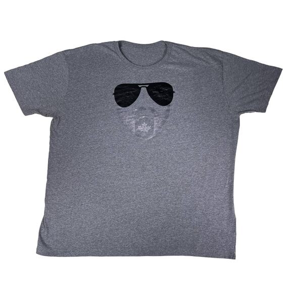 Men's Canada Tee Shirt 2XL Crew Neck Short Sleeve Gray Grey Size 2XL - Picture 1 of 9